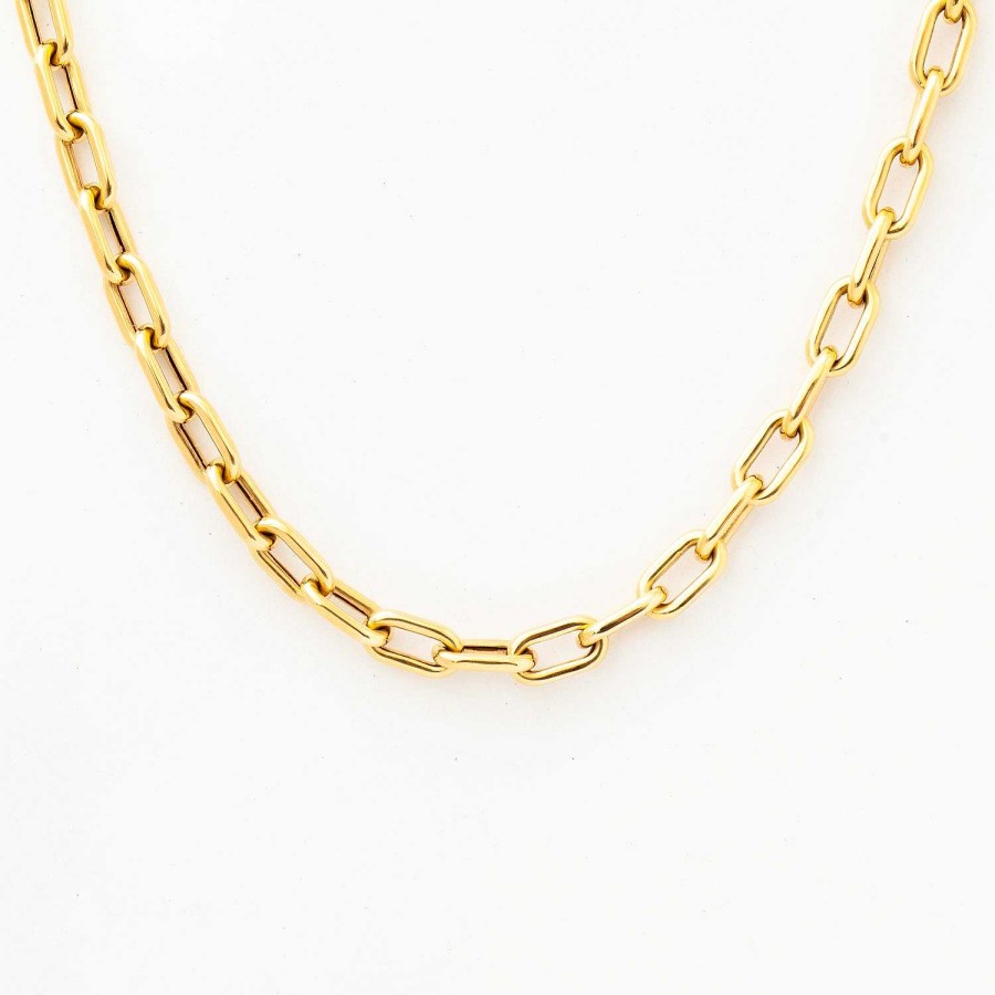 Necklaces And Pendants Adina Reyter | 7Mm Italian Chain Link Necklace