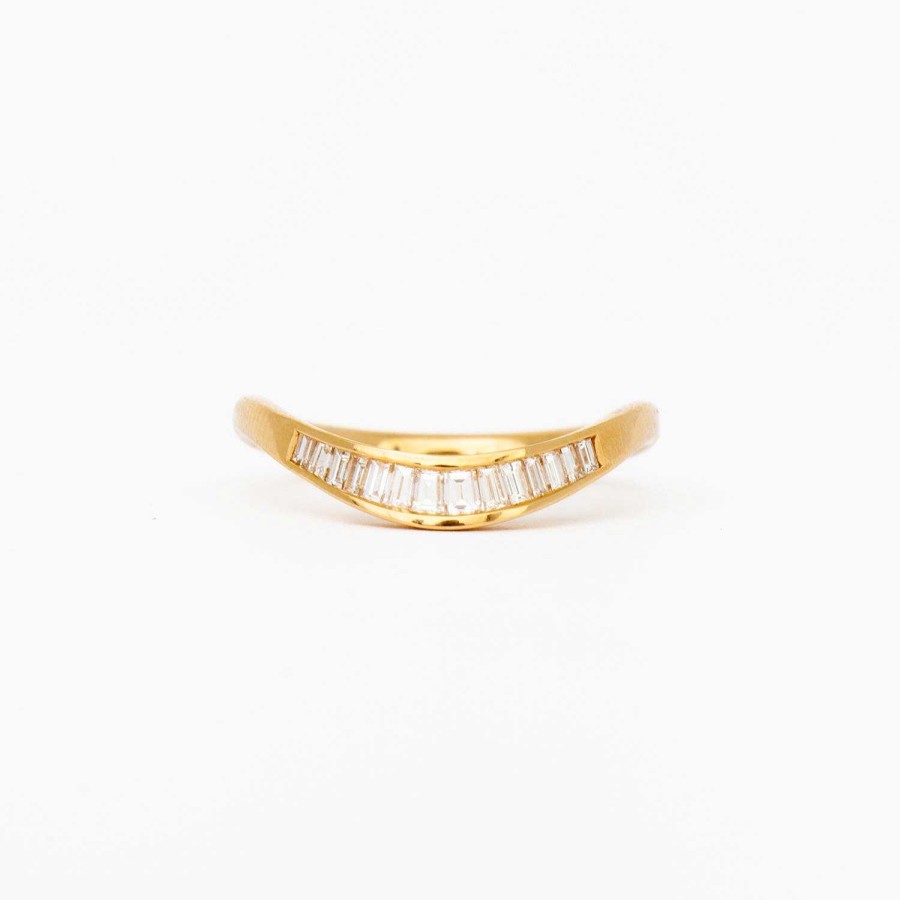 Rings Artemer | Curved Baguette Diamond Wedding Band