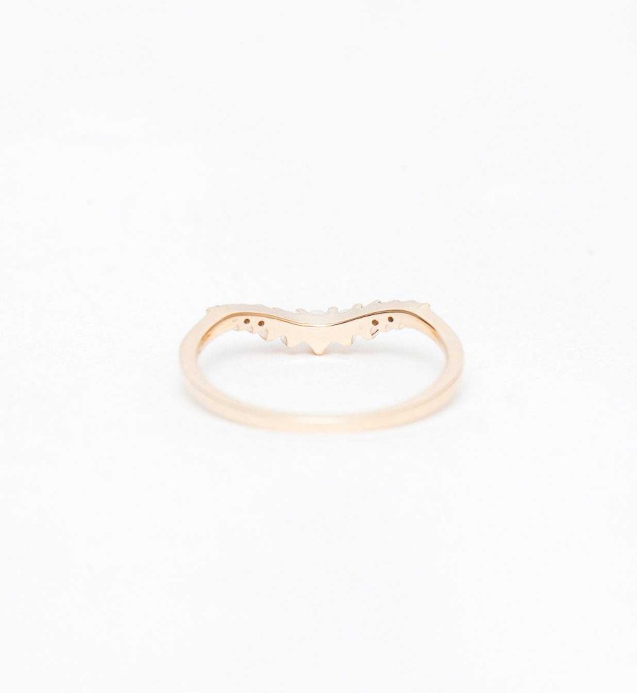 Rings Anna Sheffield | Seed Pearl & White Diamond Tiara Curve Band