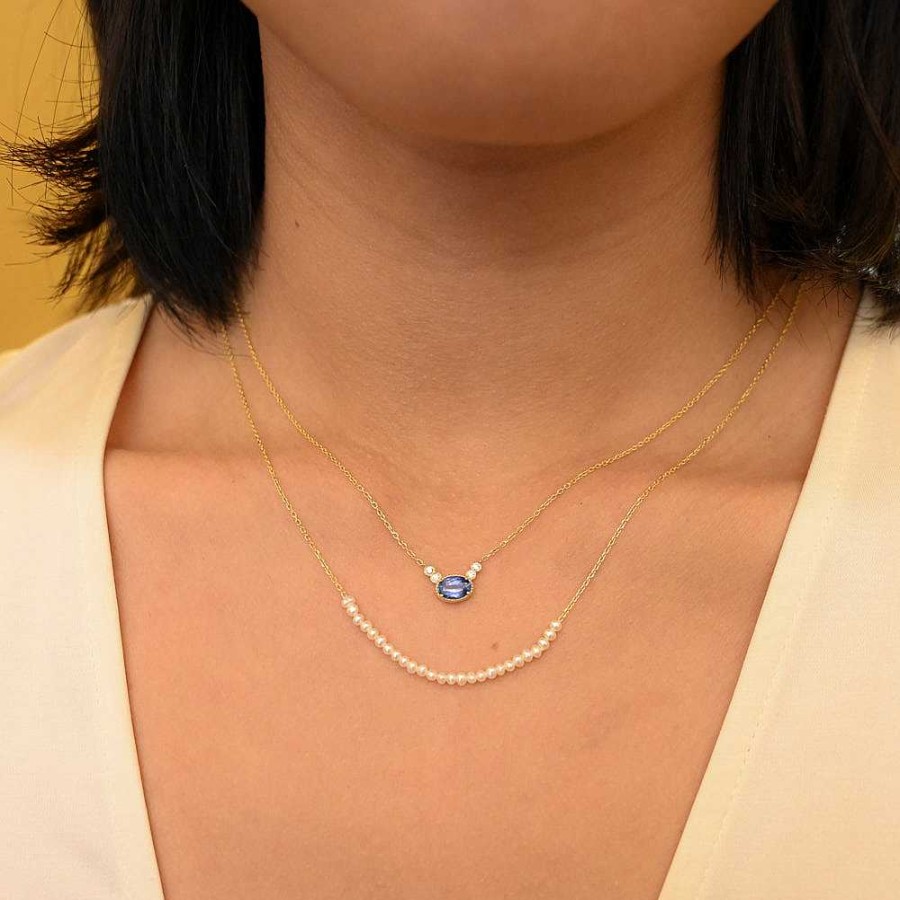 Necklaces And Pendants Jennie Kwon | Ceylon Sapphire Diamond Dew Necklace