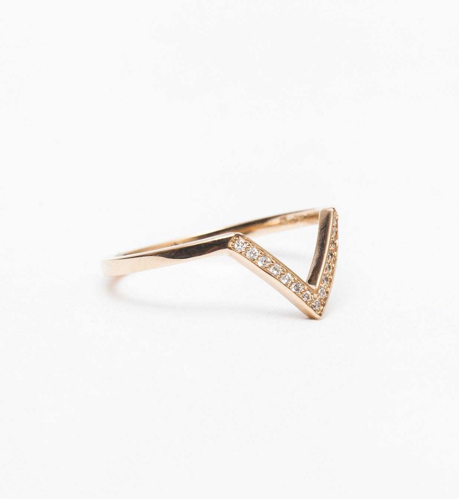 Rings Anna Sheffield | White Diamond Chevron Bea Band