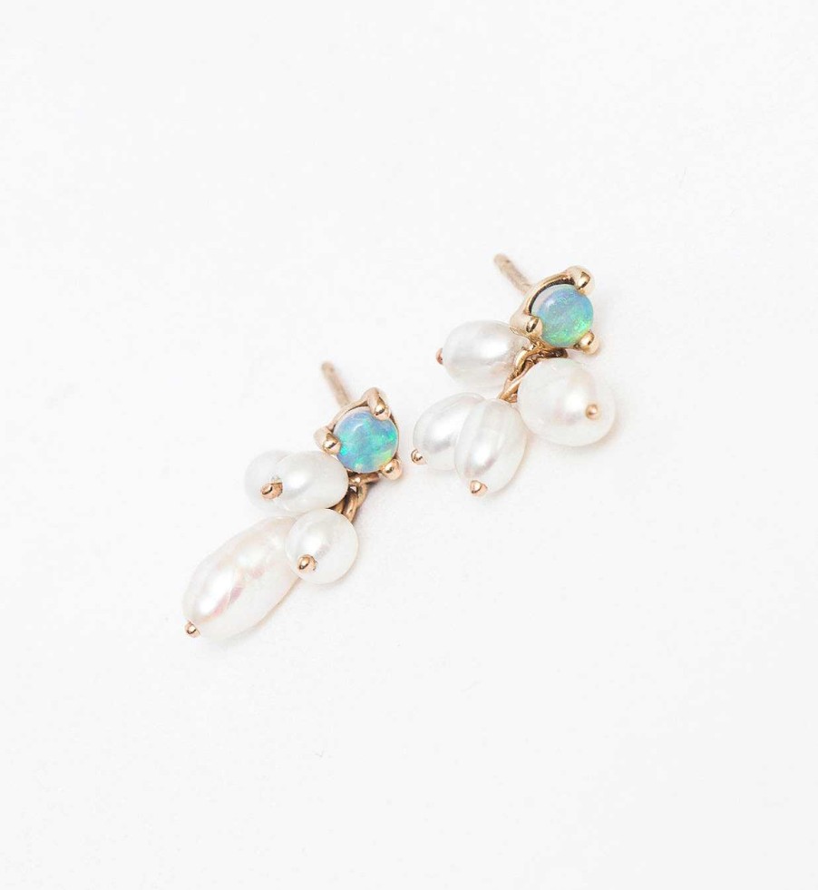 Earrings WWAKE | Opal And Pearl Cloudburst Earrings