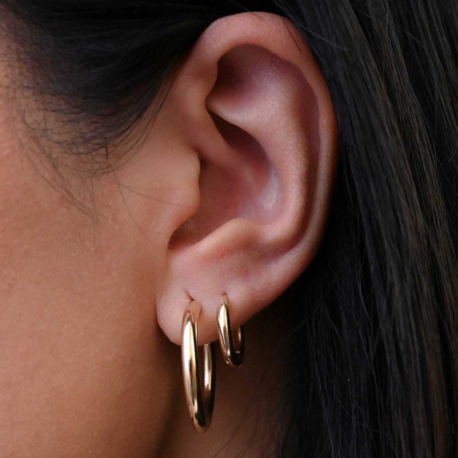 Earrings Adina Reyter | 25 Mm Tube Hoops