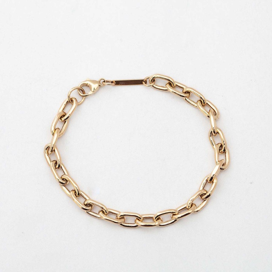 Bracelets Zoe Chicco | Xxl Square Oval Chain Bracelet