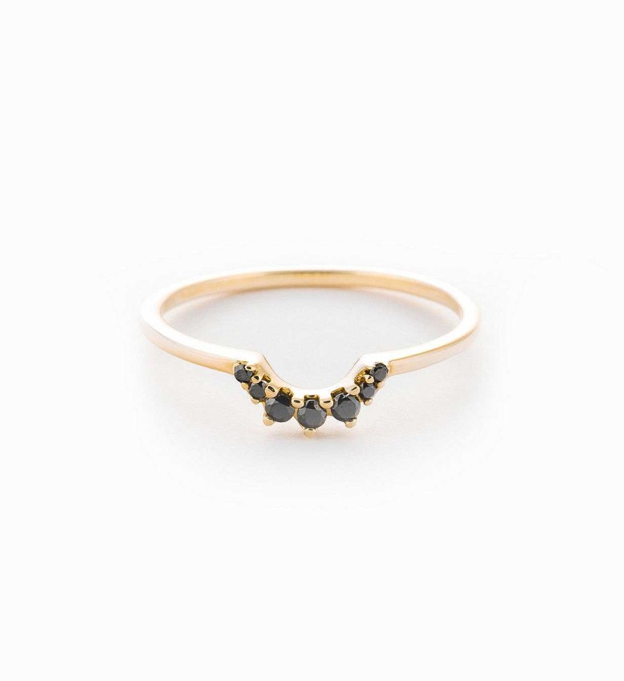 Rings Anna Sheffield | Black Diamond Tiara Band