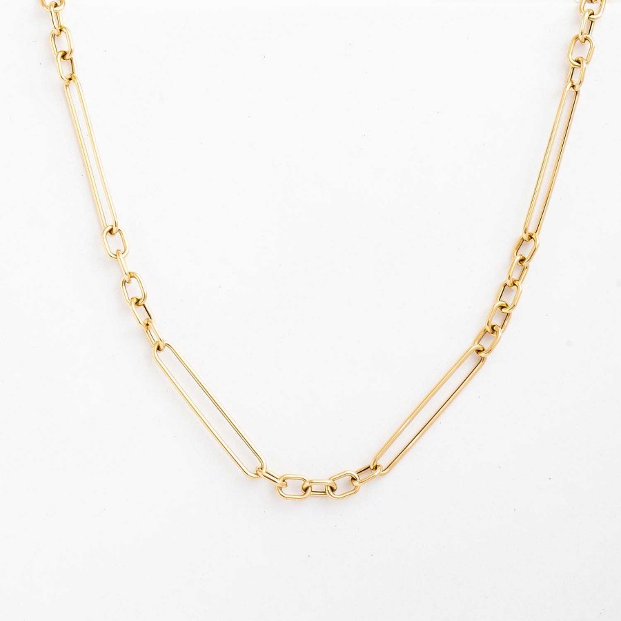 Necklaces And Pendants No.3 | Paperclip & Round Link Chain