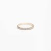 Rings Anna Sheffield | Yellow Gold & White Diamond 2 Mm Attelage French-Cut Pav Band