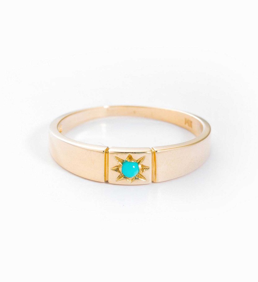 Rings Vale | Star Set Turquoise Band