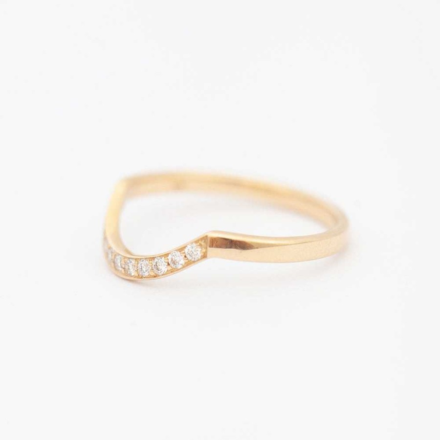 Rings Anna Sheffield | Diamond Dusted Curve Band