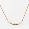 Necklaces And Pendants Zoe Chicco | Extra Small Curb Chain With Diamond Curved Chubby Bar Necklace