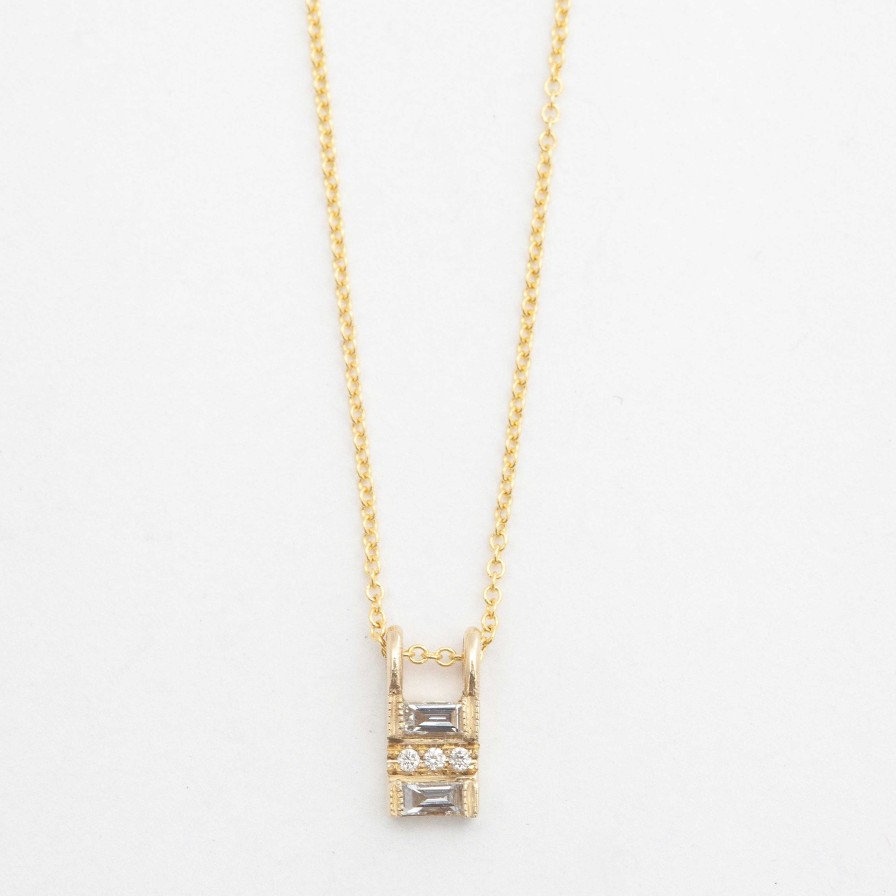 Necklaces And Pendants Jennie Kwon | Diamond Baguette Reflection Necklace