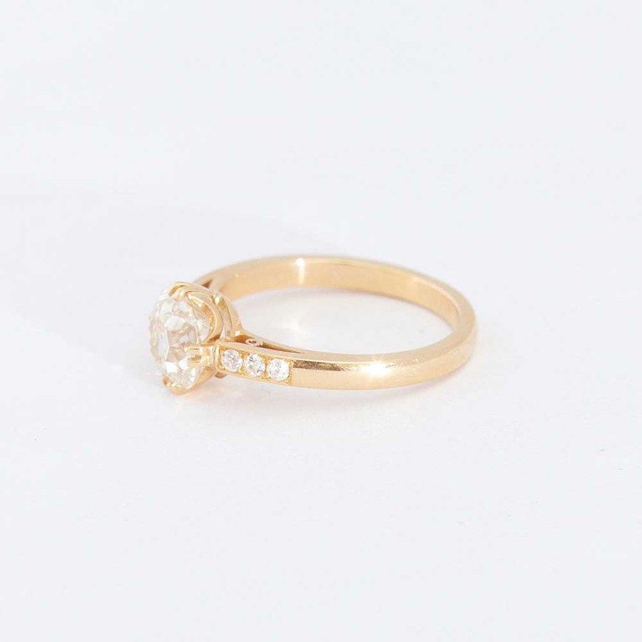 Rings Single Stone | 1.31 Ct Old Mine Bauer Solitaire Ring