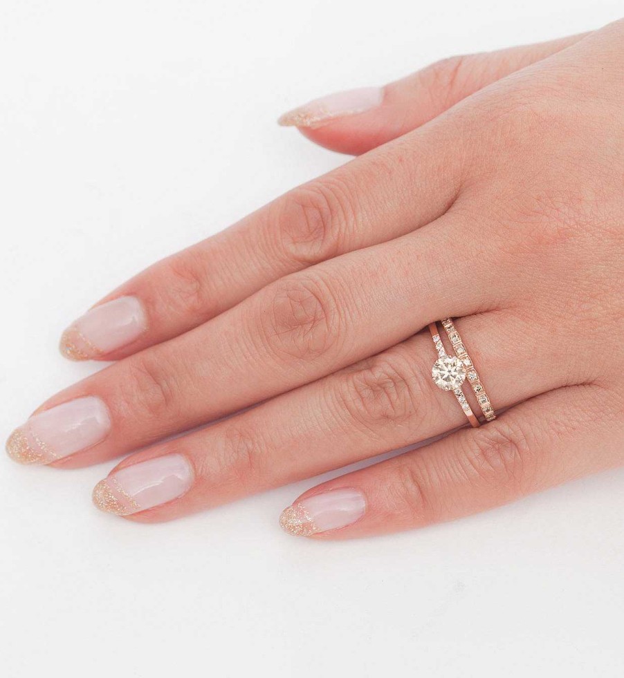 Rings Anna Sheffield | Champagne Diamond Wheat Eternity Band