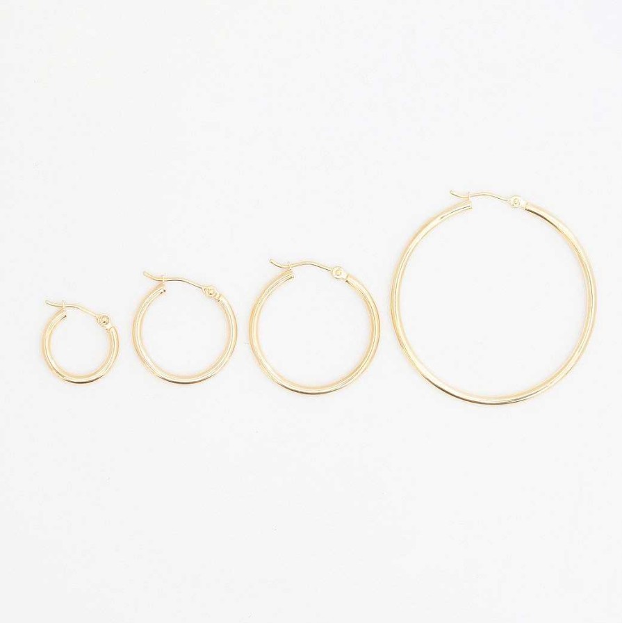 Earrings No.3 | Gold Hinged Hoop Earrings