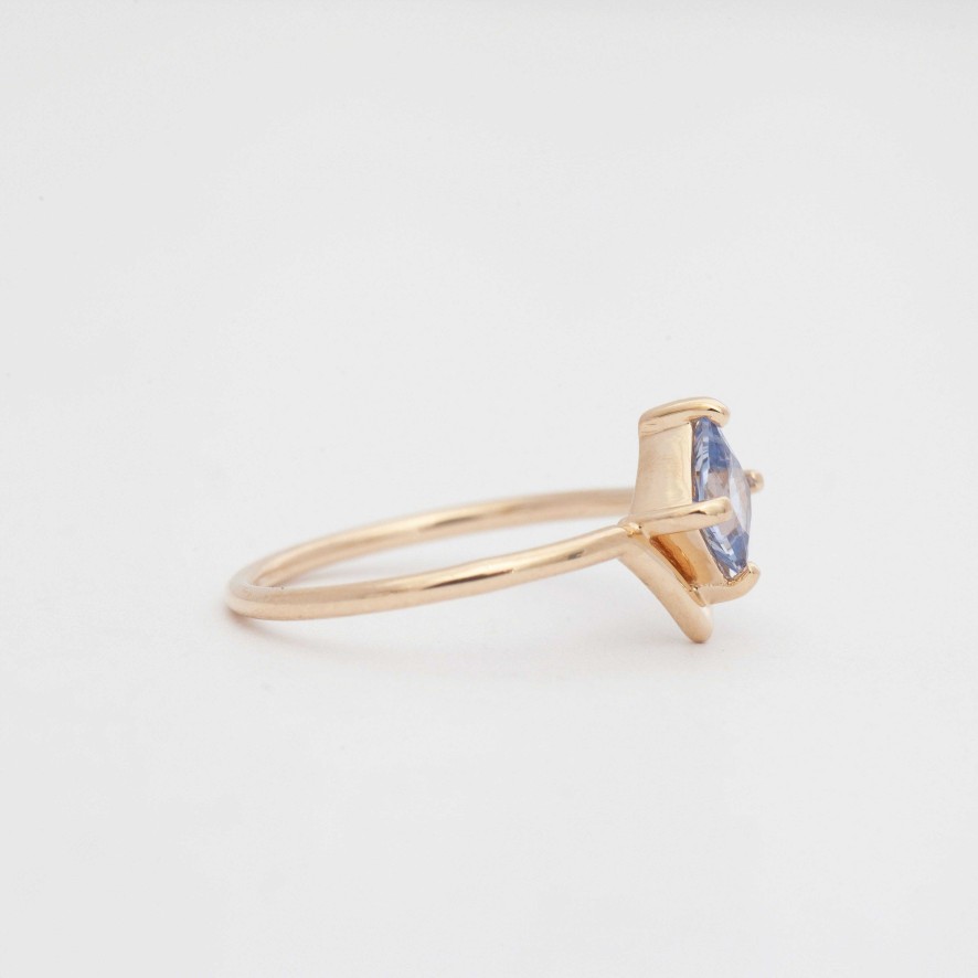 Rings WWAKE | Nestled Princess Cut Sapphire Ring