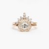 Rings Anna Sheffield | 1.00 Ct Fancy Grey Oval Diamond Rosette Ring