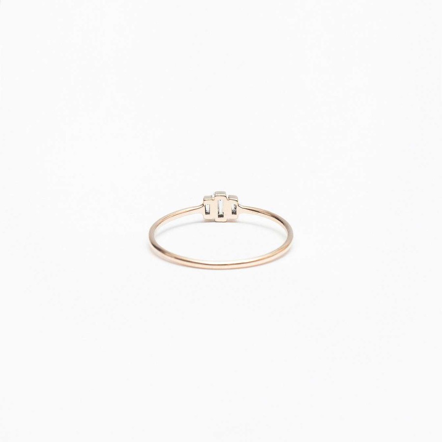 Rings Zoe Chicco | Three-Stepped Baguette Ring