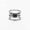 Rings Bliss Lau | Nigerian Sapphire Centered & Acute Ring Set