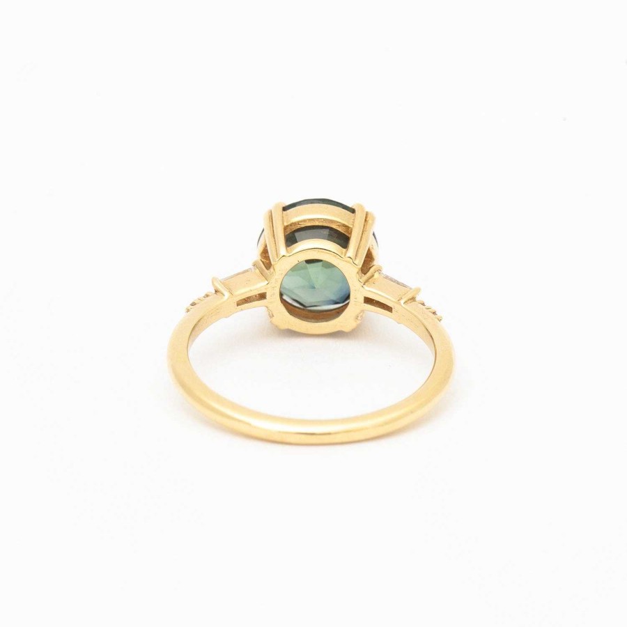 Rings Porter Gulch | 3.20 Ct Teal Round Sapphire Sylvie Ring