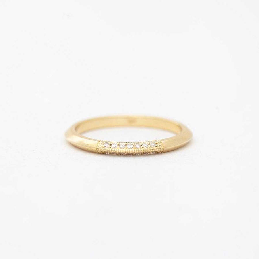 Rings Jennie Kwon | Knife Edge Semi Pav Ring