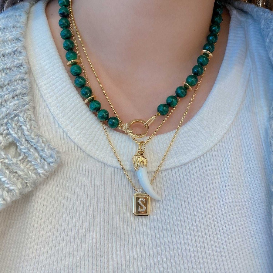 Necklaces And Pendants Sorellina | Malachite Beaded Necklace