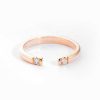 Rings Jennie Kwon | Rose Gold Half Round Two Diamond Ring