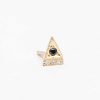 Earrings Jennie Kwon | Black Diamond Deco Point Triangle Stud