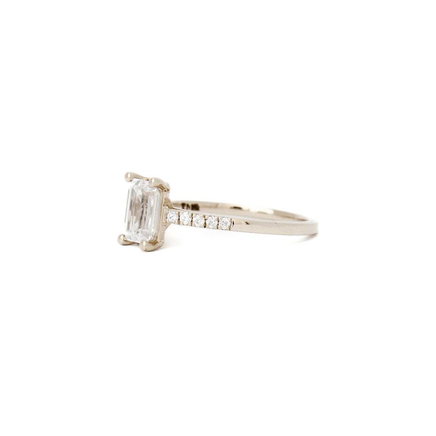 Rings The Future Fine | Emerald-Cut Diamond Canopy Pav Solitaire