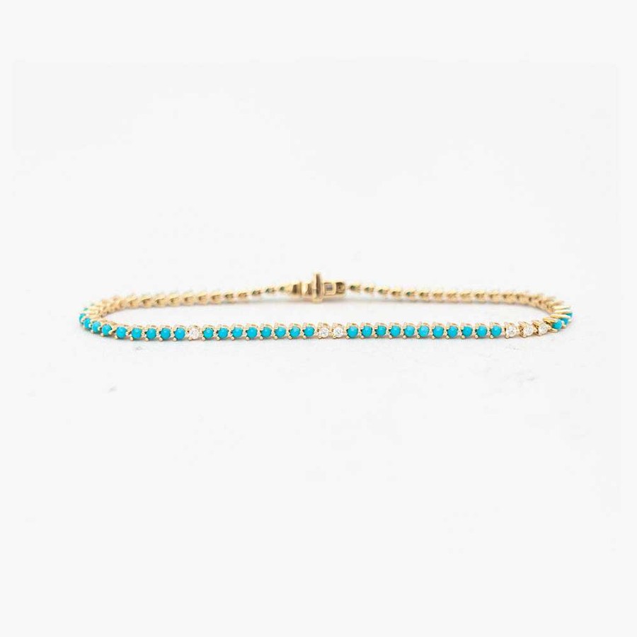 Bracelets Adina Reyter | Turquoise & Diamond Tennis Bracelet