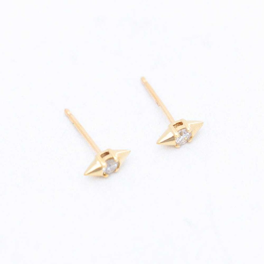 Earrings Adina Reyter | London Single Diamond Spike Studs