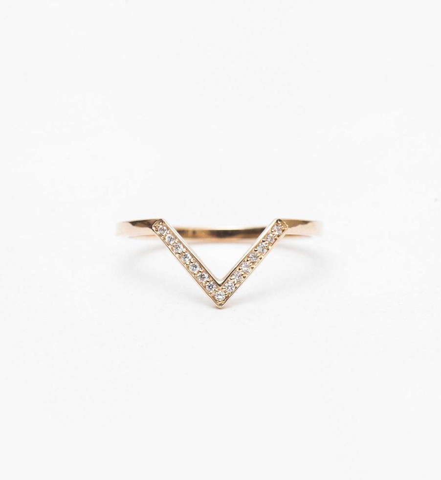 Rings Anna Sheffield | White Diamond Chevron Bea Band