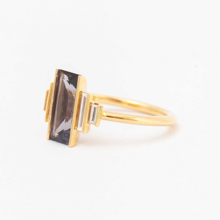 Rings Artemer | 1.86 Ct Baguette Grey Spinel Five-Stone Ring