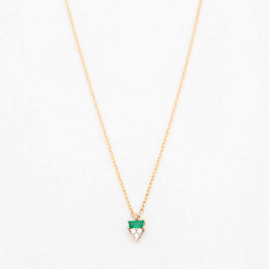 Necklaces And Pendants Jennie Kwon | Emerald Baguette Cluster Necklace