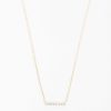 Necklaces And Pendants Vale | Gold 7 Diamond Tiny Pav Bar Necklace