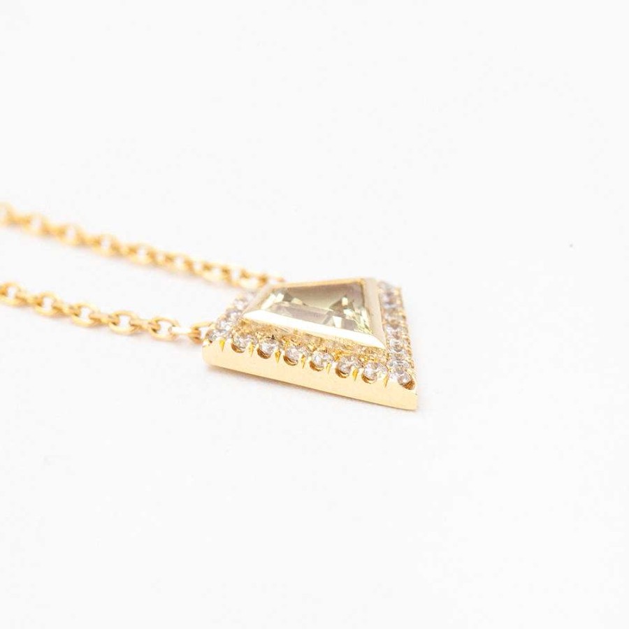 Necklaces And Pendants Era Jewelry | 0.70 Ct Yellow Grande Mosaic Shape Necklace