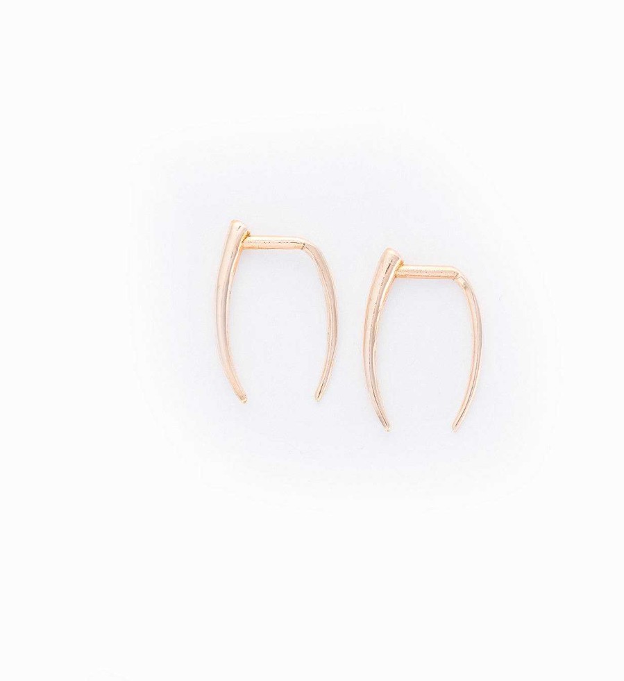 Earrings Gabriela Artigas | Rose Gold Infinite Tusk Earrings