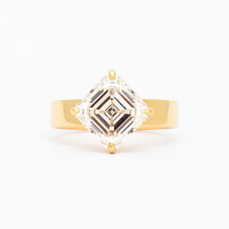 Rings The Future Fine | 3.54 Ct Lab-Grown Asscher Diamond Temple Ring