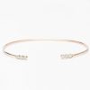 Bracelets Zoe Chicco | Three Diamond Line Open Cuff