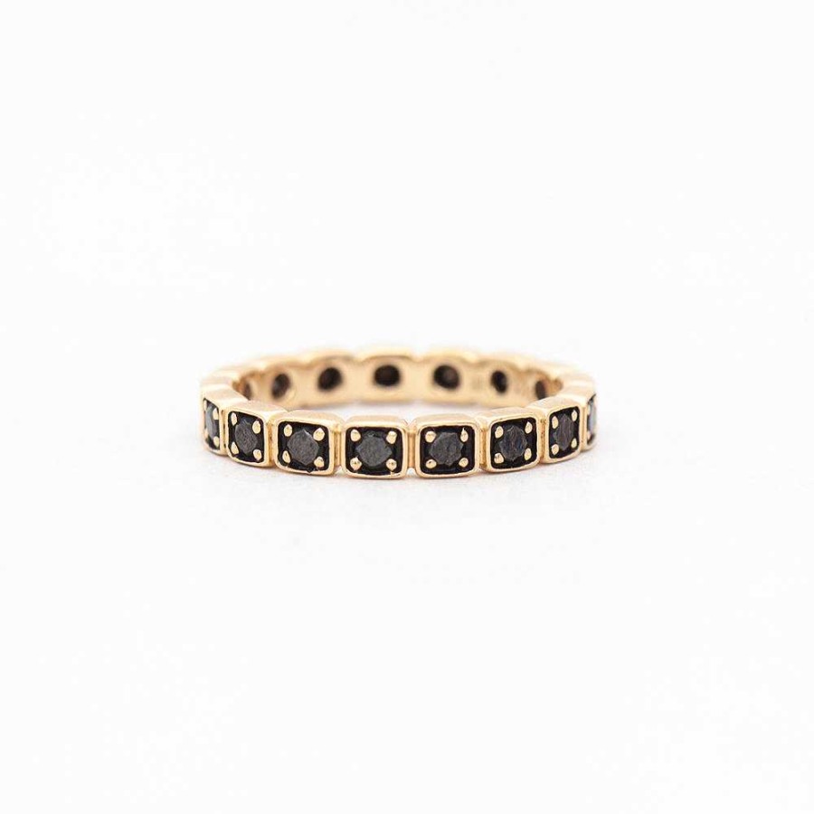 Rings Anna Sheffield | Black Diamond Wheat Eternity Band