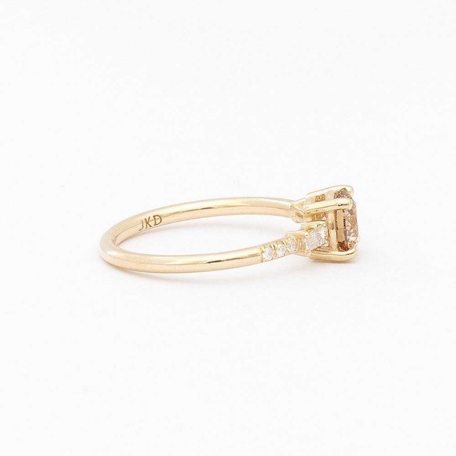 Rings Jennie Kwon | Champagne Diamond Melody Baguette Equilibrium Ring