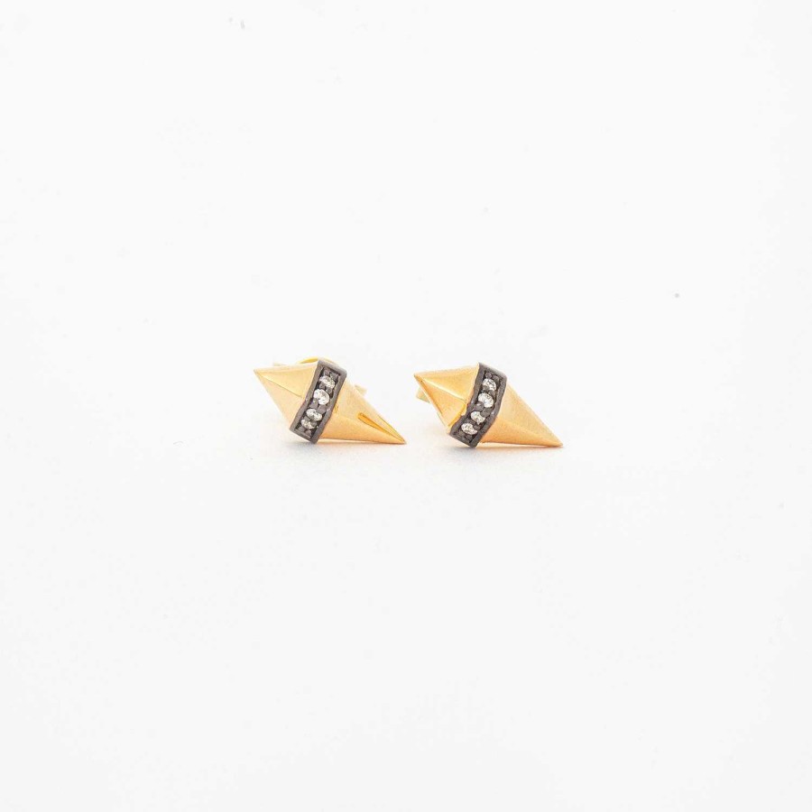 Earrings Sorellina | All Gold Pietra Studs