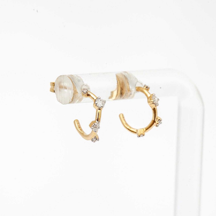 Earrings Adina Reyter | Diamond Constellation J Hoops