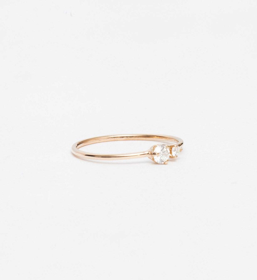 Rings Zoe Chicco | Double Prong Diamond Ring