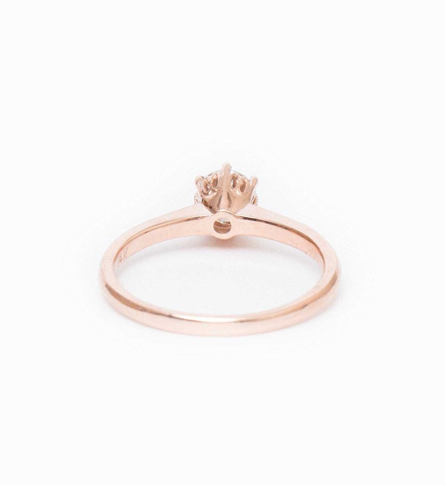 Rings Anna Sheffield | Small Champagne Diamond Hazeline Solitaire Ring