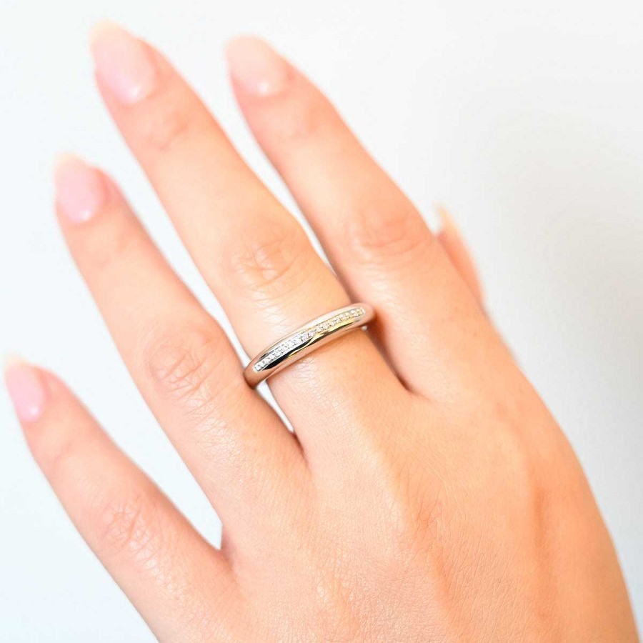 Rings Gabriela Artigas | Single Line Pav Rising Tusk Ring