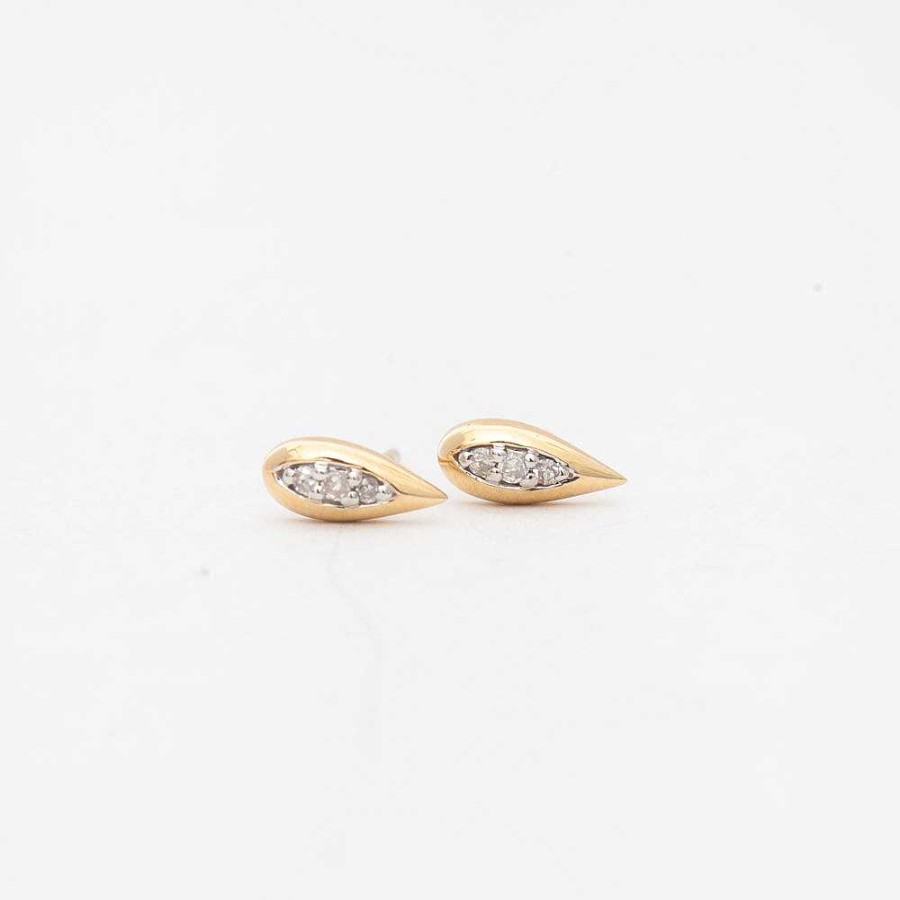 Earrings Adina Reyter | Pav Water Drop Studs