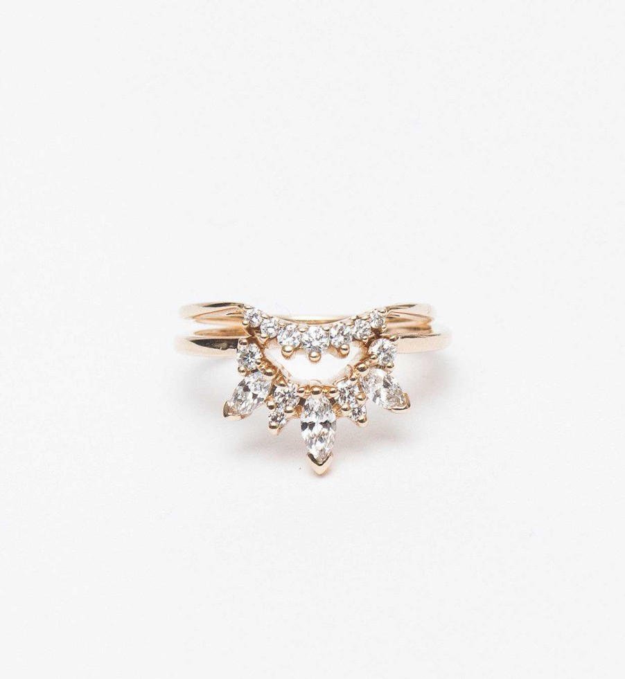 Rings Anna Sheffield | White Diamond Luna Tiara Band