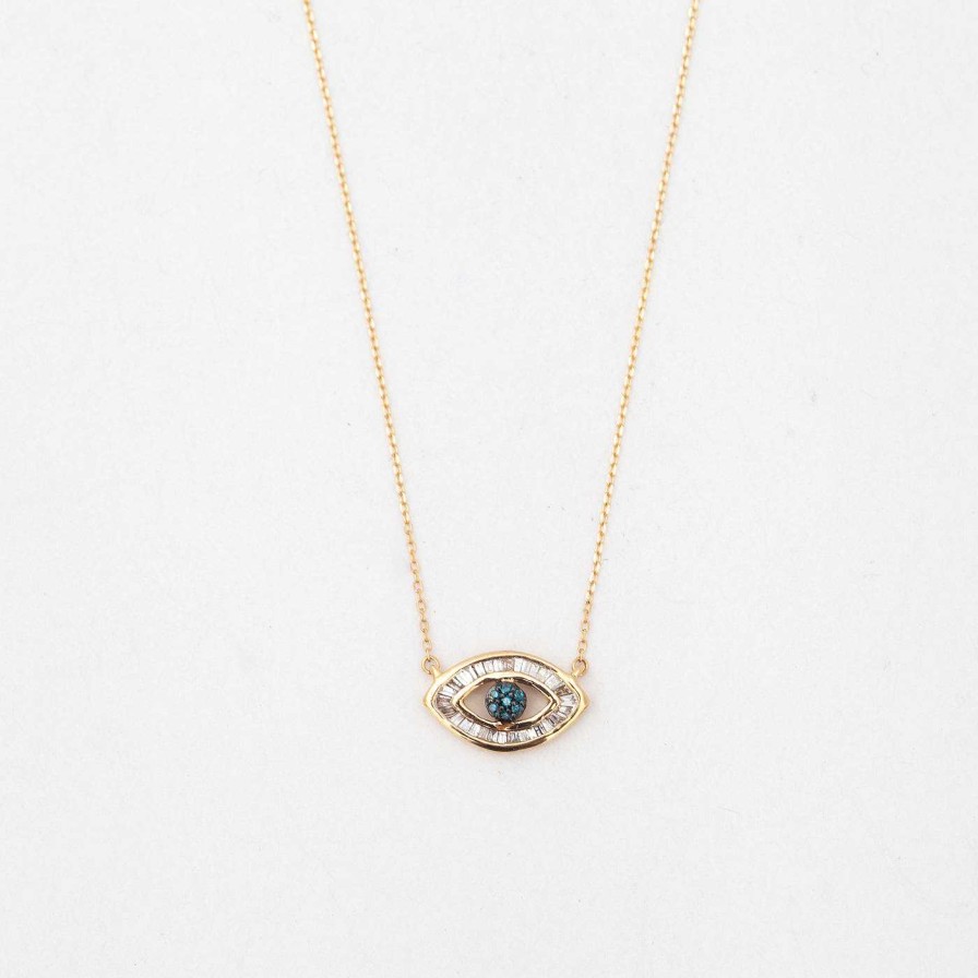 Necklaces And Pendants Adina Reyter | Baguette Evil Eye Necklace