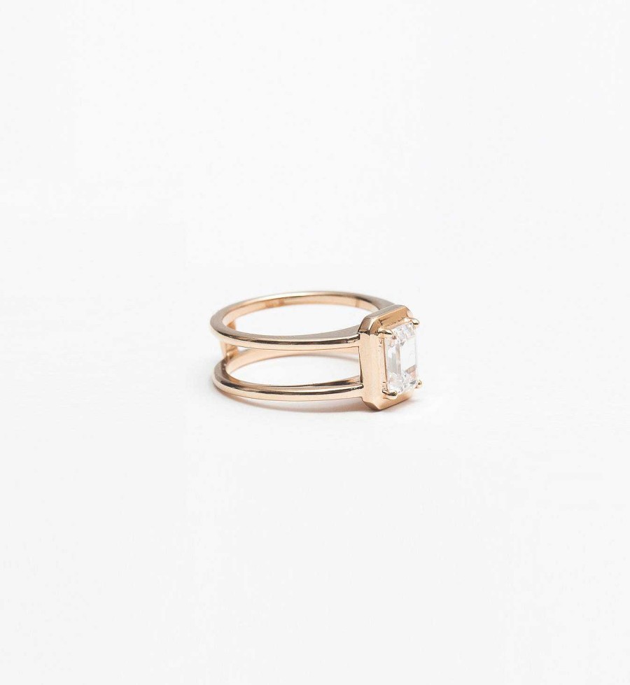 Rings Anna Sheffield | Emerald-Cut Attelage Ring