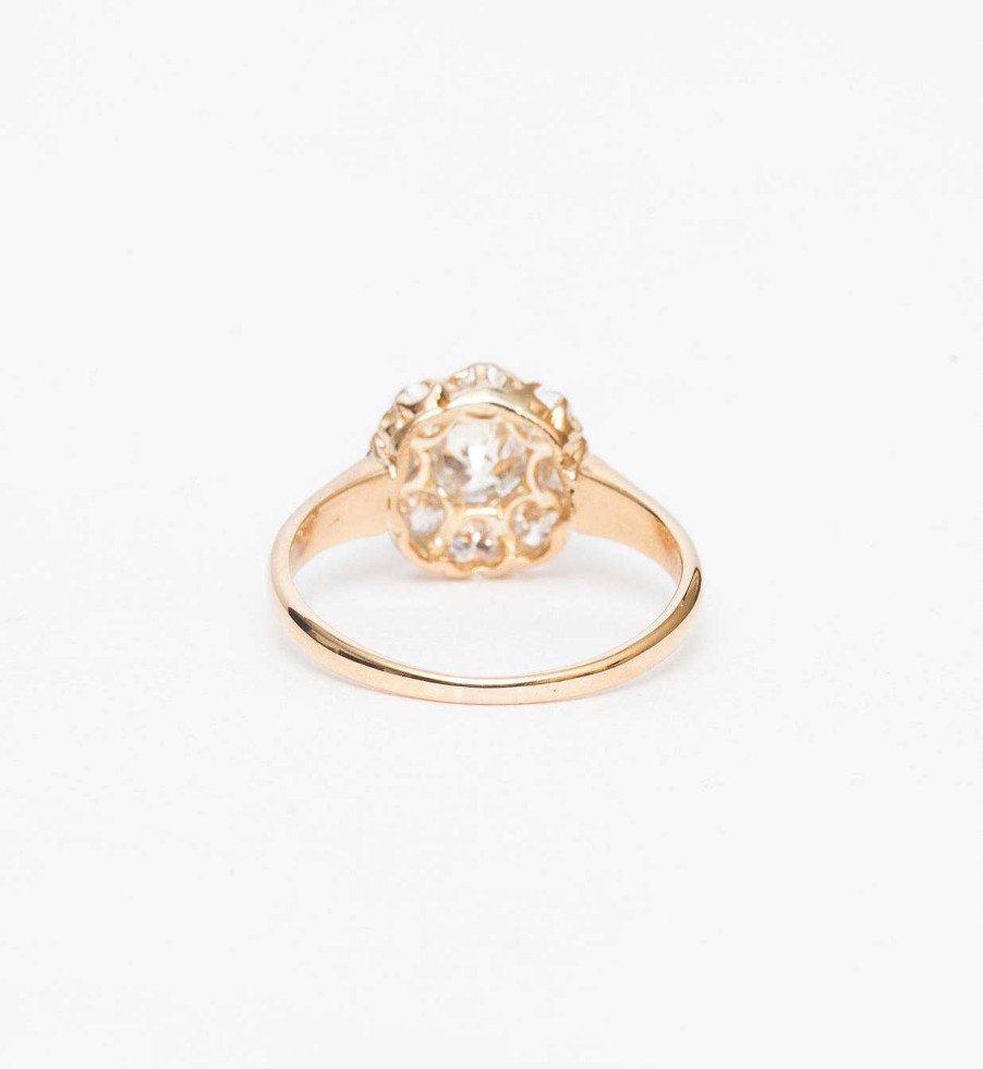 Rings Estate Jewelry | 1.10 Ctw Flower Halo Ring